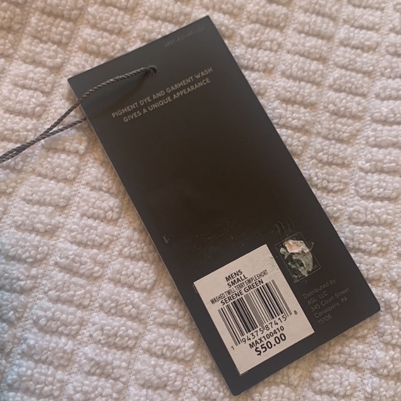 NWT VRST Men’s Washed Twill Terry Simple Shorts - Picture 3 of 3